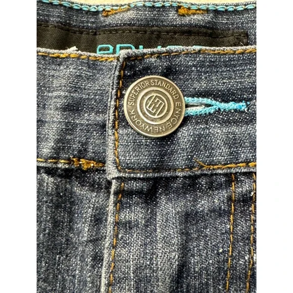 Enyce A Sean Combs Co Jeans Mens 48/32 Blue Denim Embroidered Logo Relaxed Fit - Picture 4 of 10